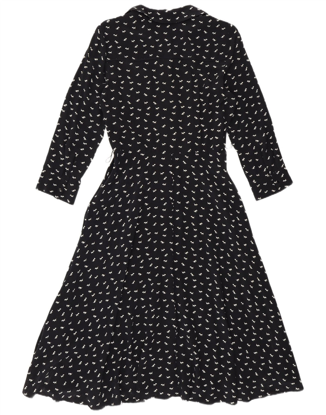 Abito a trapezio da donna Hobbs UK 10 piccolo in viscosa con stampa animalier blu navy