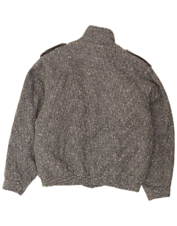 Giacca a vento militare vintage da uomo UK 42 XL grigio chiazzato