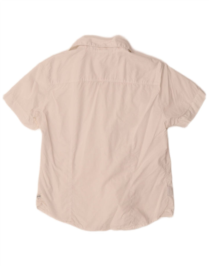 Camicia a maniche corte da donna MURPHY & NYE UK 14 grande cotone bianco