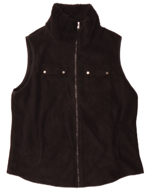 Gilet in pile da donna Chaps UK 18 XL poliestere nero