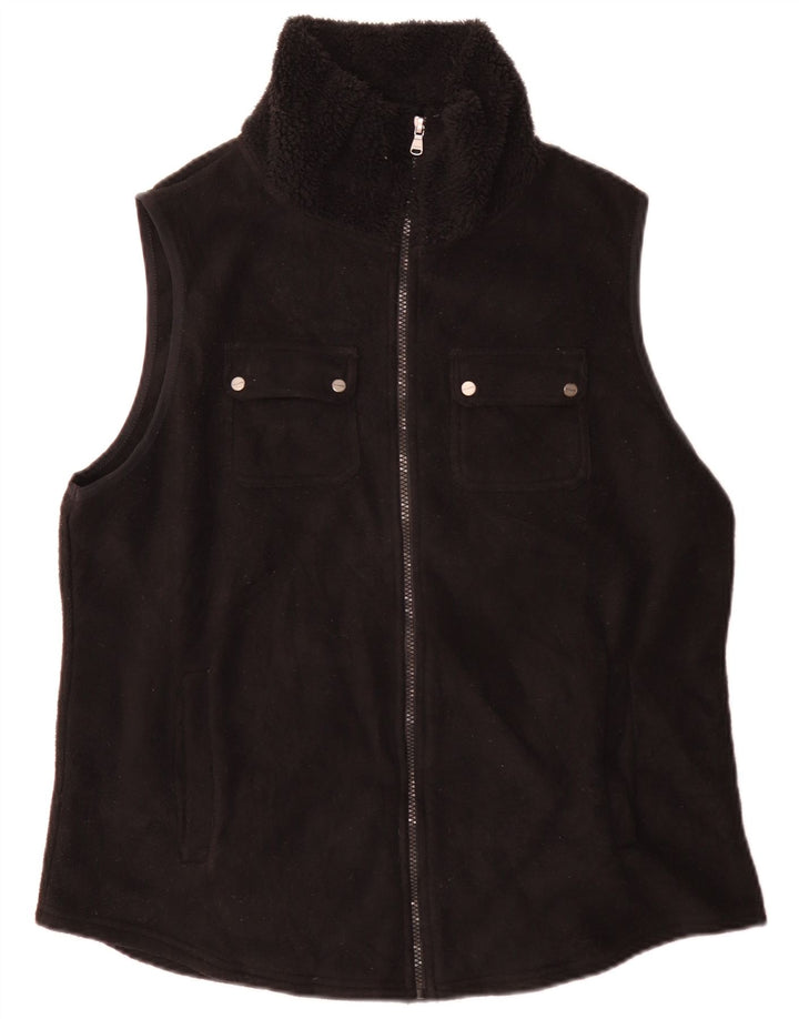 Gilet in pile da donna Chaps UK 18 XL poliestere nero