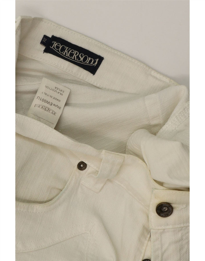 Jeans dritti da uomo JECKERSON W32 L32 cotone bianco