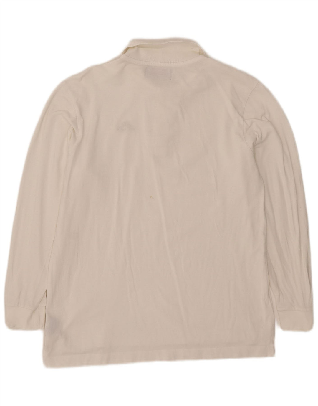 Polo Kappa Uomo Manica Lunga Cotone Bianco Medio
