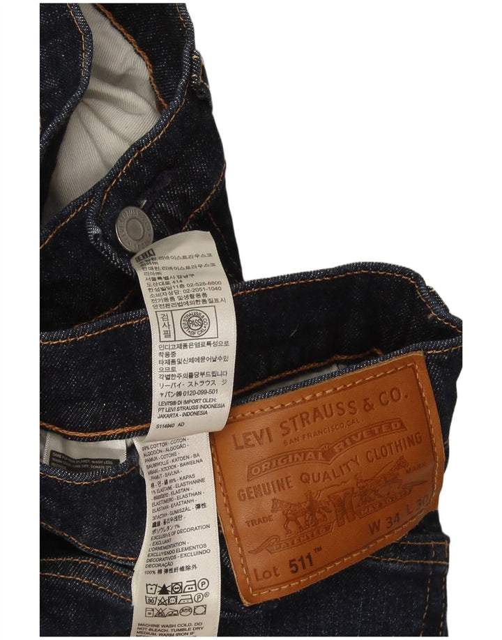 Jeans Levi's Uomo 511 Slim W34 L30 Cotone Blu