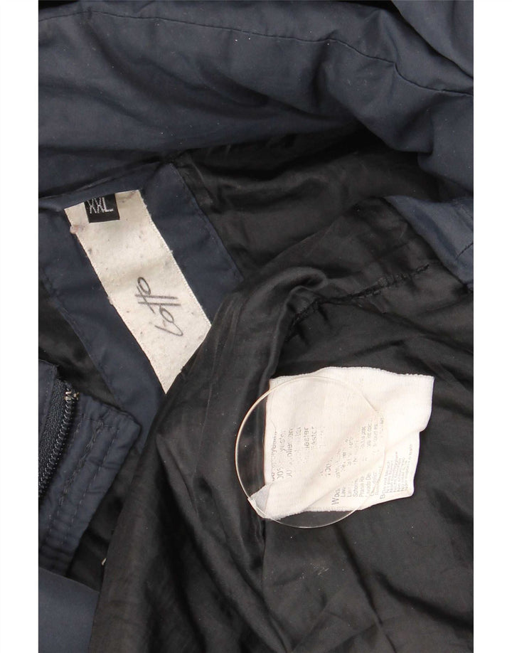Giacca imbottita con cappuccio da uomo Lotto UK 44 2XL poliestere blu navy