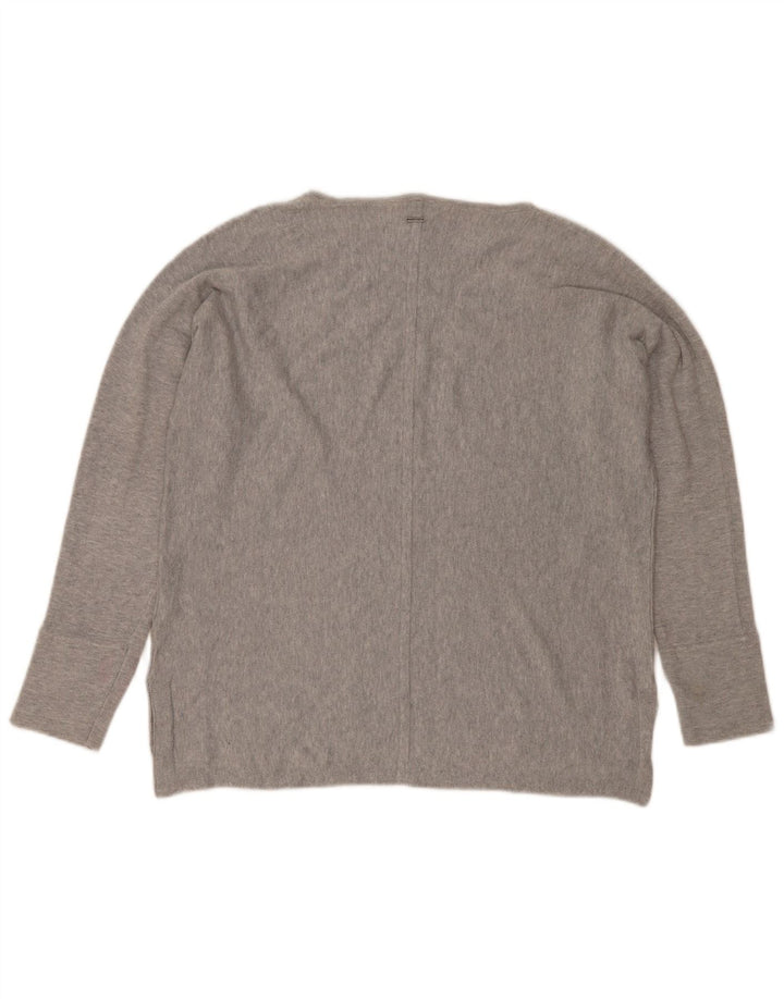 Maglione maglione con scollo a barca da donna White Stuff UK 14 Grande grigio screziato