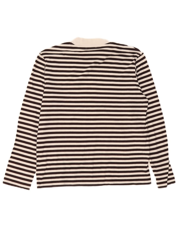 Cos Top oversize da donna a maniche lunghe UK 10 Piccolo cotone a righe nere