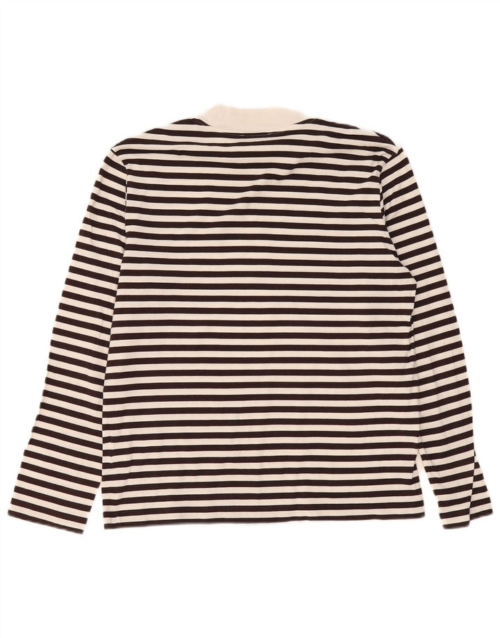 Cos Top oversize da donna a maniche lunghe UK 10 Piccolo cotone a righe nere