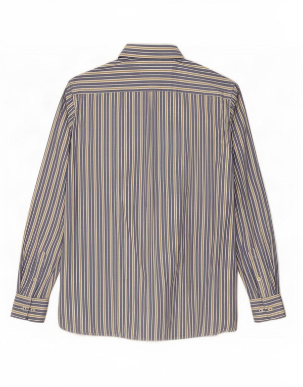 Tommy Hilfiger Mens Custom Fit Shirt Medium Blue Striped Cotton