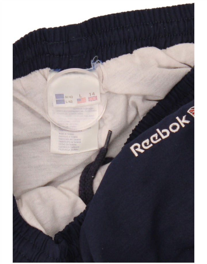 Pantaloni da tuta da uomo Reebok UK 14 Large Blu Navy Poliestere