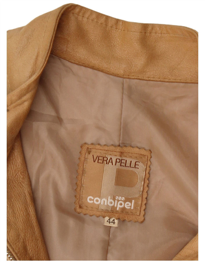 Giacca In Pelle Donna Conbipel IT 44 Pelle Beige Medio
