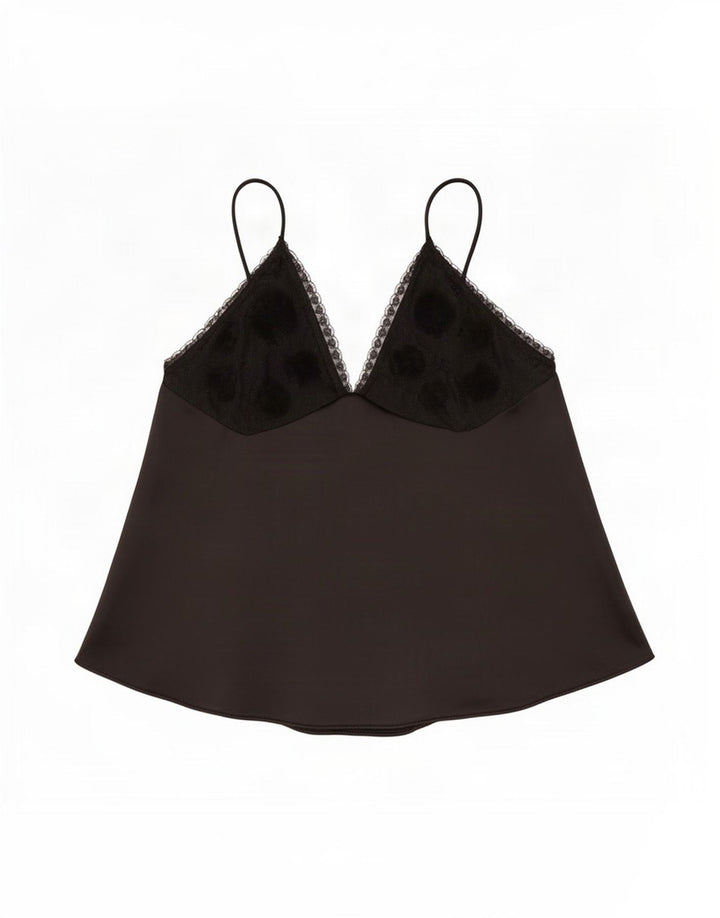 Canotta corta da donna Zara UK 14 grande poliestere nero