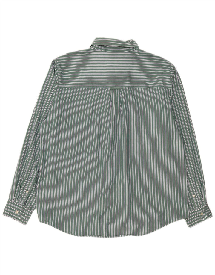 Camicia da uomo Chaps XL in cotone a righe verdi