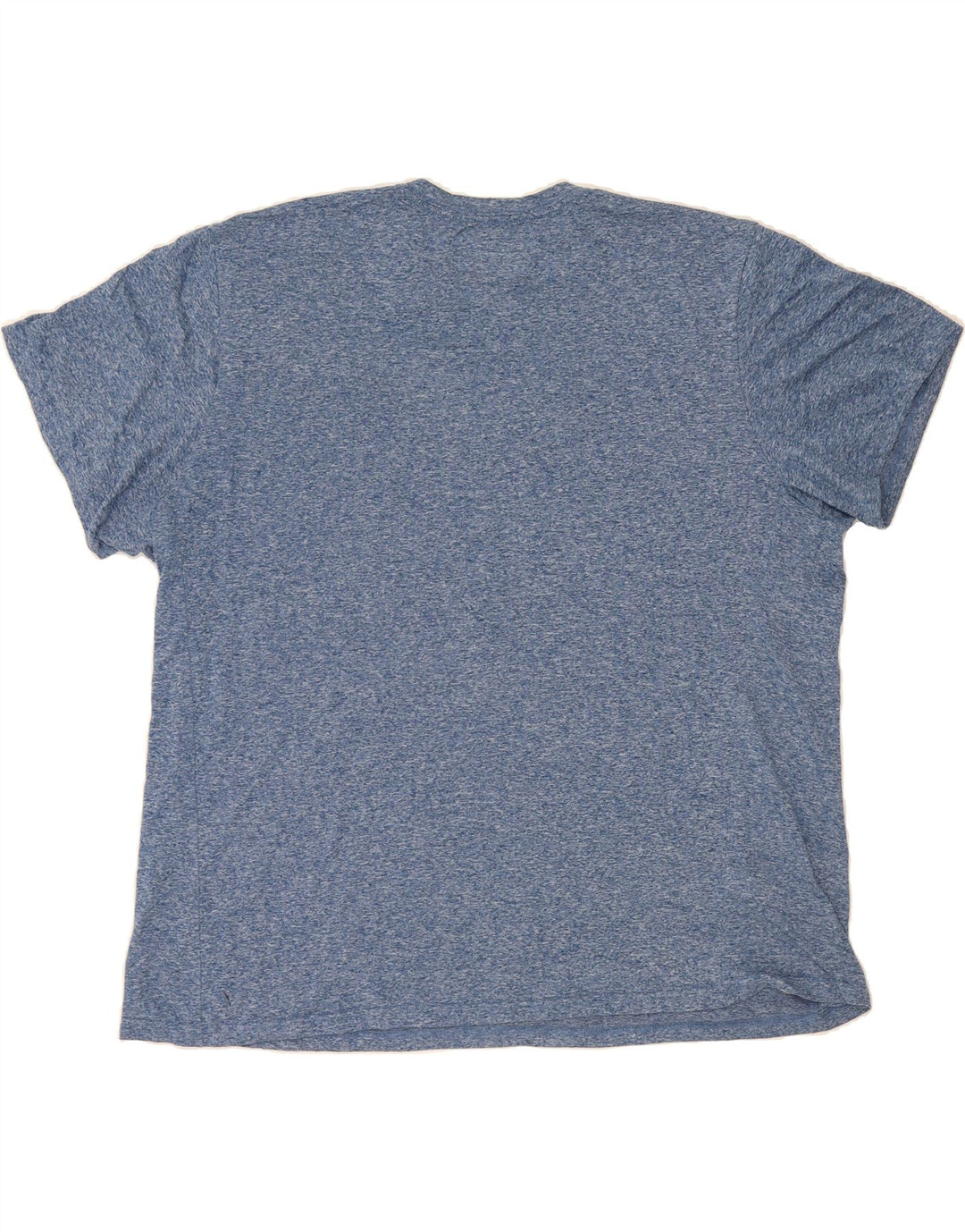 EDDIE BAUER Mens T-Shirt Top 2XL Blue Flecked Polyester Vintage Eddie Bauer and Second-Hand Eddie Bauer from Messina Hembry 