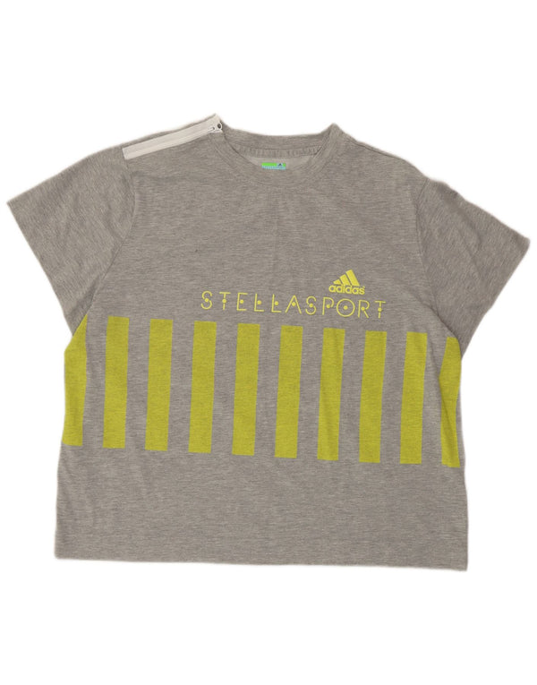 T-shirt grafica da donna ADIDAS X STELLA MCCARTNEY UK 20/22 XL Grigio