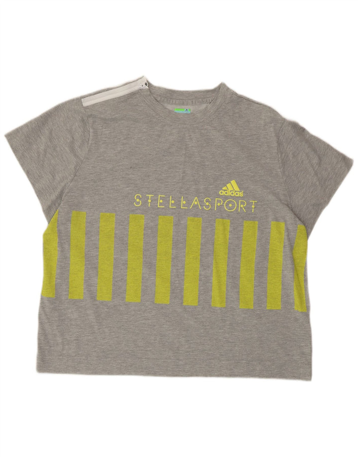 T-shirt grafica da donna ADIDAS X STELLA MCCARTNEY UK 20/22 XL Grigio