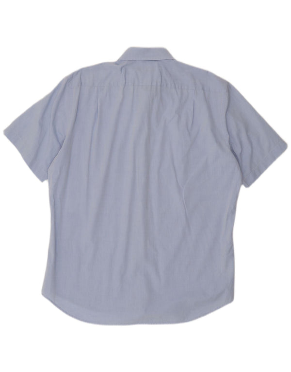 Camicia a maniche corte da uomo HUGO BOSS taglia 16 1/2 42 grande cotone blu