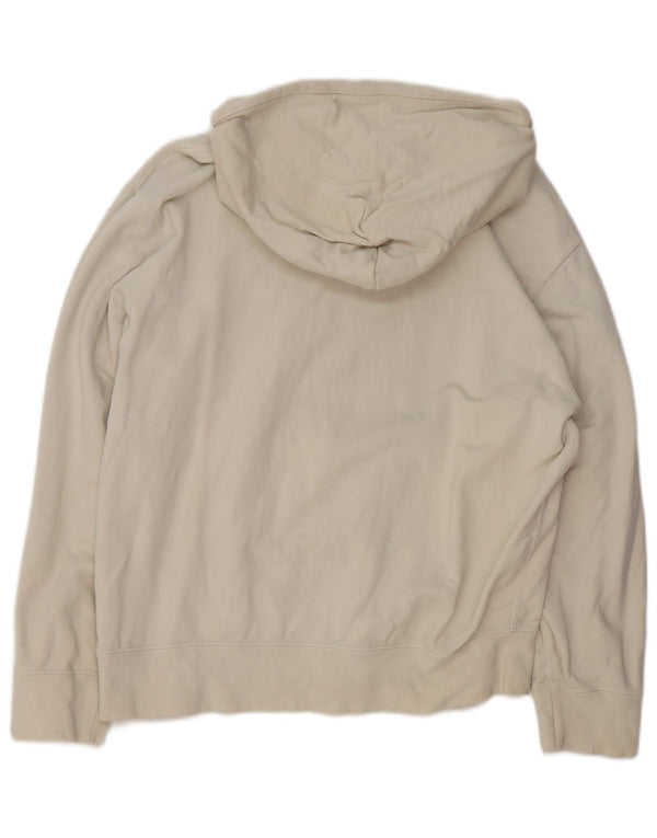 Maglione con cappuccio da donna ADIDAS UK 14 cotone bianco sporco medio