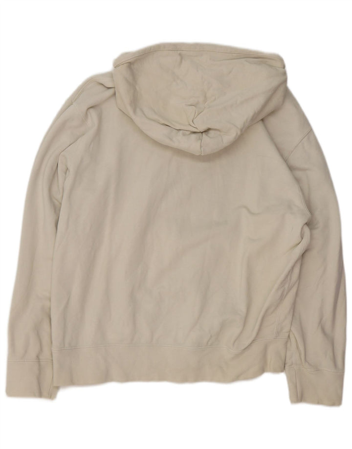 Maglione con cappuccio da donna ADIDAS UK 14 cotone bianco sporco medio