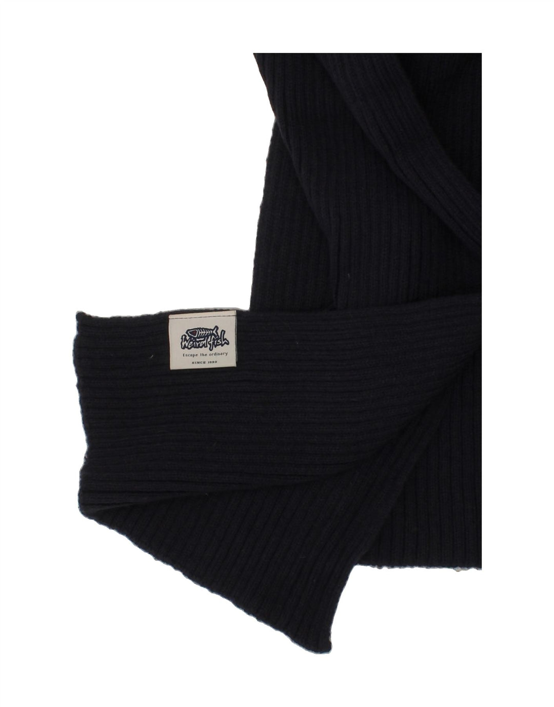 WEIRD FISH Mens Rectangle Scarf One Size Navy Blue Vintage Weird Fish and Second-Hand Weird Fish from Messina Hembry 