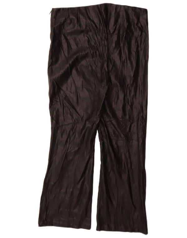 Pantaloni Zara da donna in ecopelle bootcut XL W32 L27 poliuretano nero