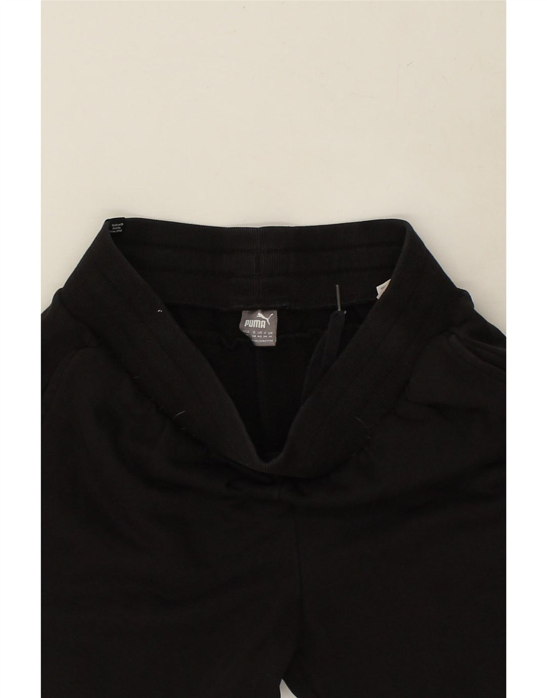 PUMA Womens Tracksuit Trousers Joggers UK 10 Small  Black Cotton | Vintage Puma | Thrift | Second-Hand Puma | Used Clothing | Messina Hembry 