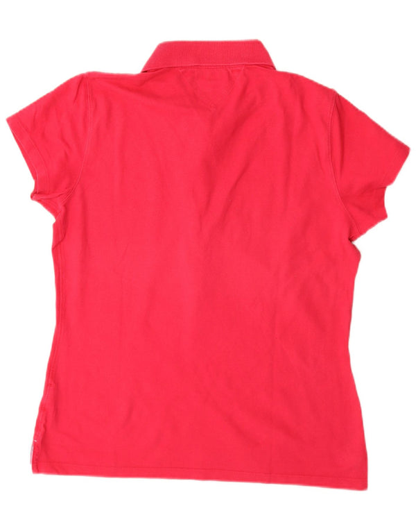 Polo slim fit da donna Tommy Hilfiger UK 18 XL cotone rosa