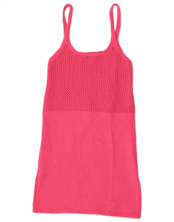 Prendisole in maglia da donna Zara UK 12 Poliestere rosa medio