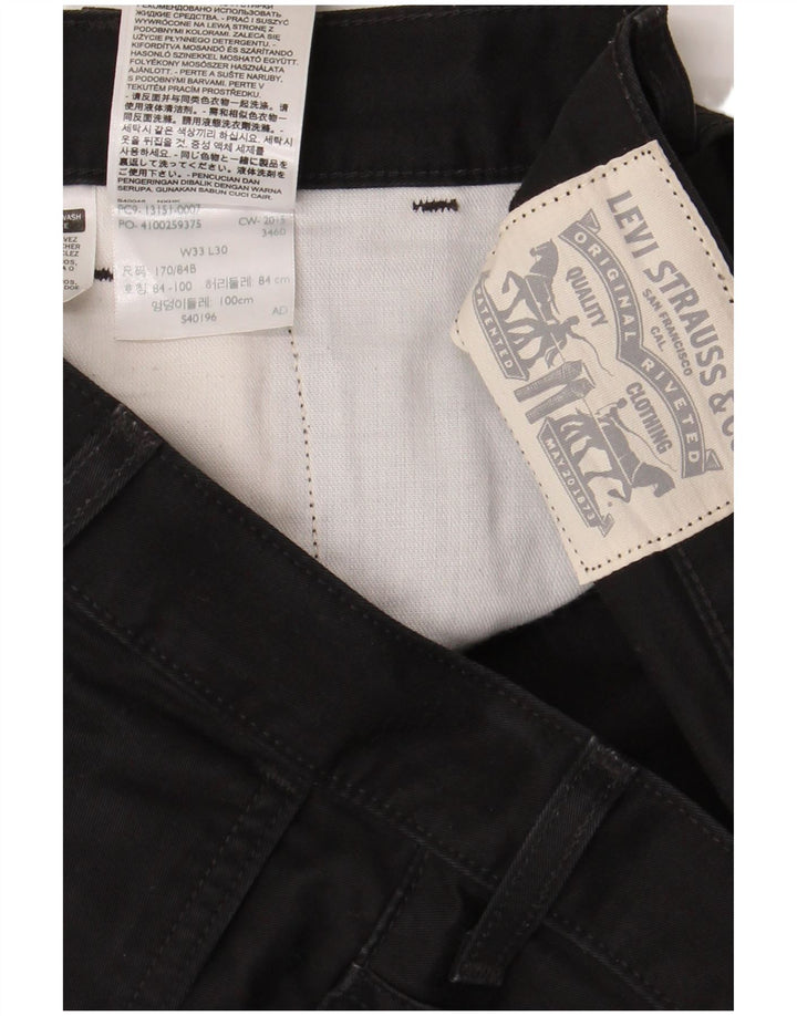 Pantaloni chino dritti da uomo Levi's W33 L25 cotone nero