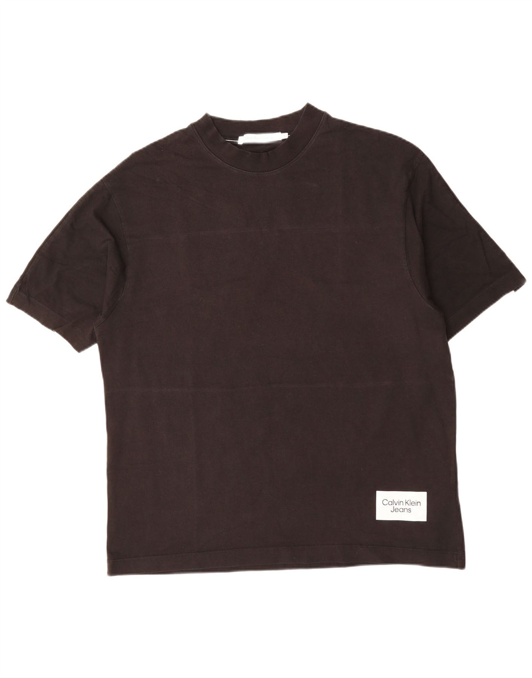 CALVIN KLEIN JEANS T-shirt grafica da uomo Top XL in cotone color block nero