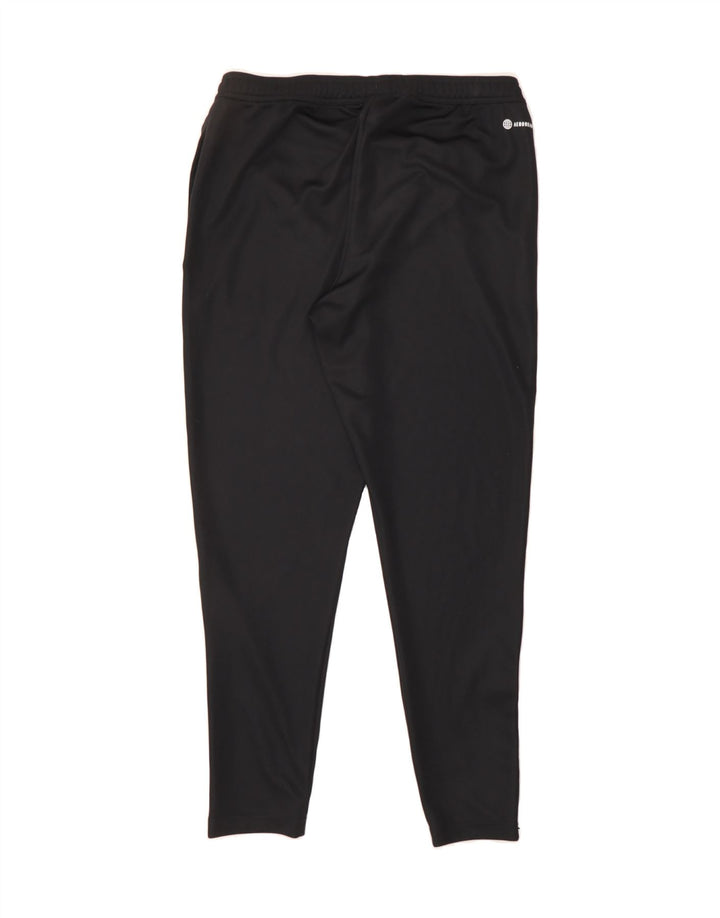ADIDAS Womens Aeroready Tracksuit Trousers UK 14 Large  Black Polyester Vintage Adidas and Second-Hand Adidas from Messina Hembry 