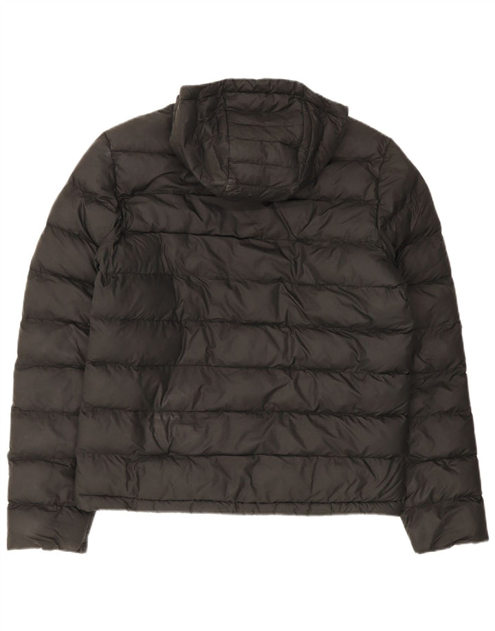 Giacca imbottita con cappuccio da uomo Adidas UK 38 poliestere nero medio