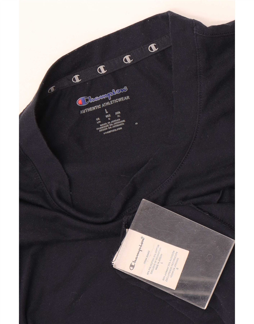 T-shirt da uomo Champion Top grande in poliestere blu navy