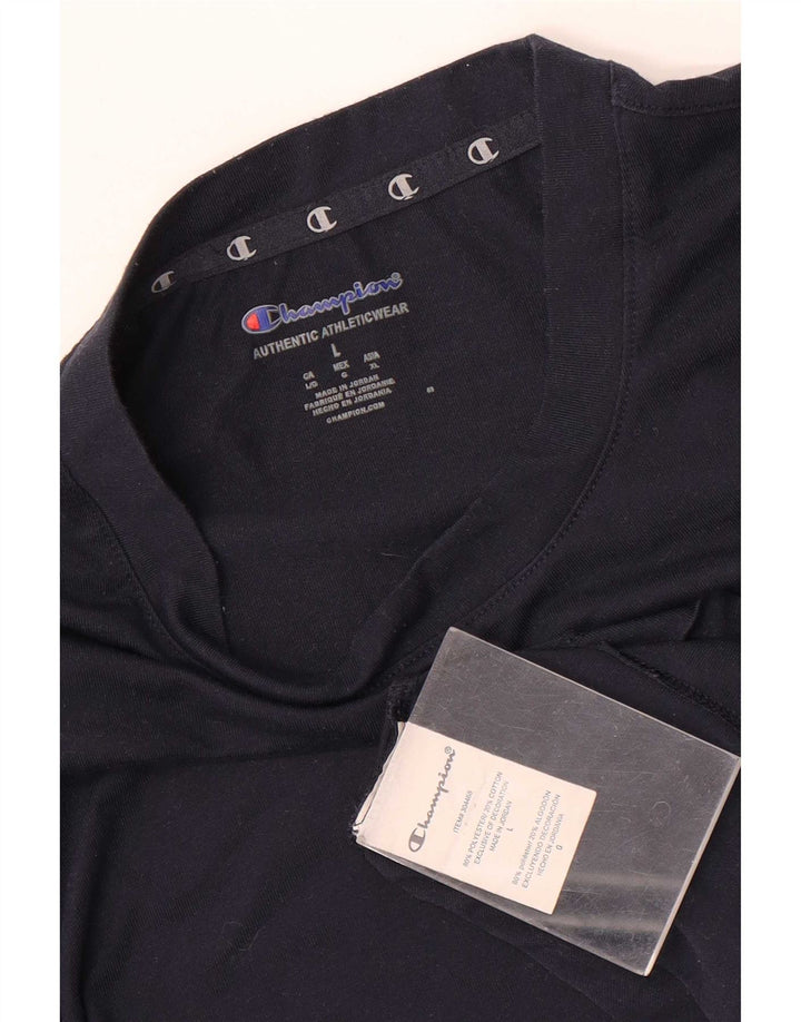 T-shirt da uomo Champion Top grande in poliestere blu navy