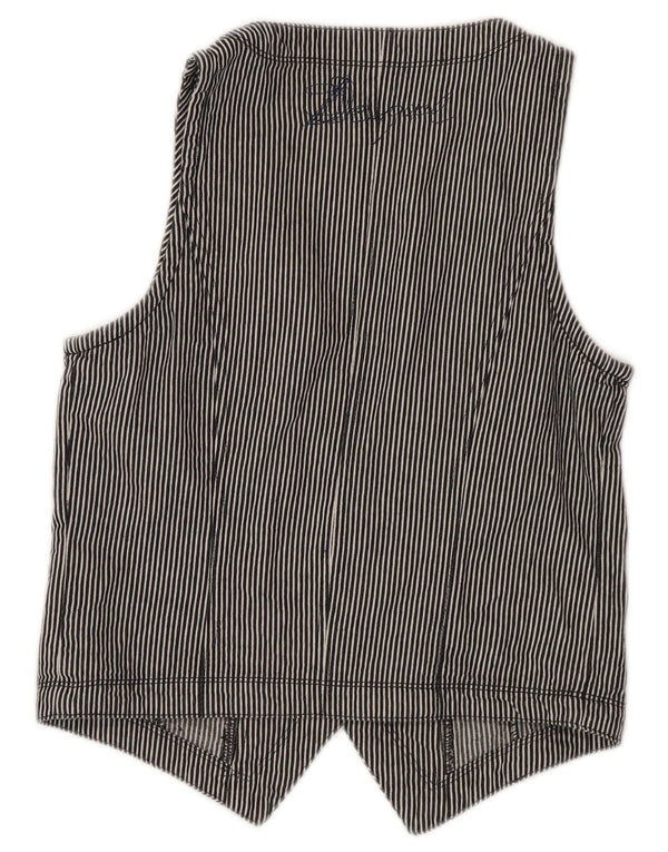 Gilet corto da donna Desigual EU 40 cotone gessato medio blu navy