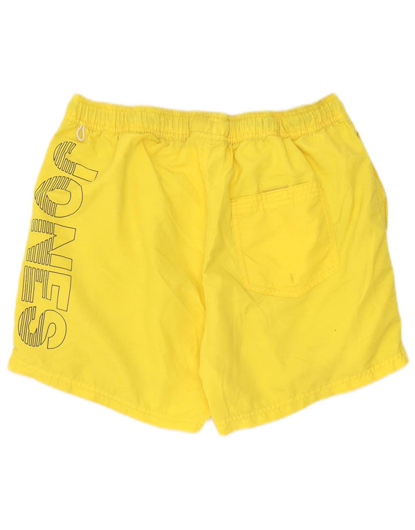Pantaloncini da bagno grafici da uomo Jack & Jones grandi in poliestere giallo