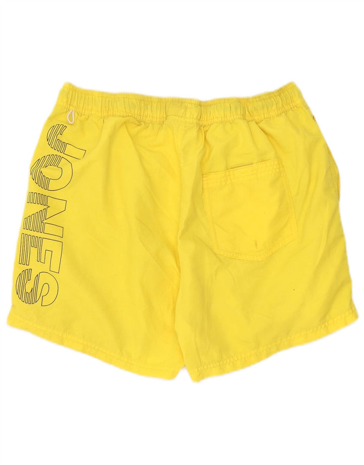 Pantaloncini da bagno grafici da uomo Jack & Jones grandi in poliestere giallo