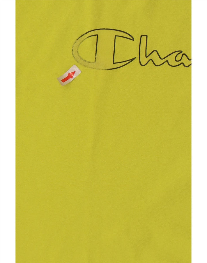 T-shirt grafica da uomo Champion Top in cotone verde medio