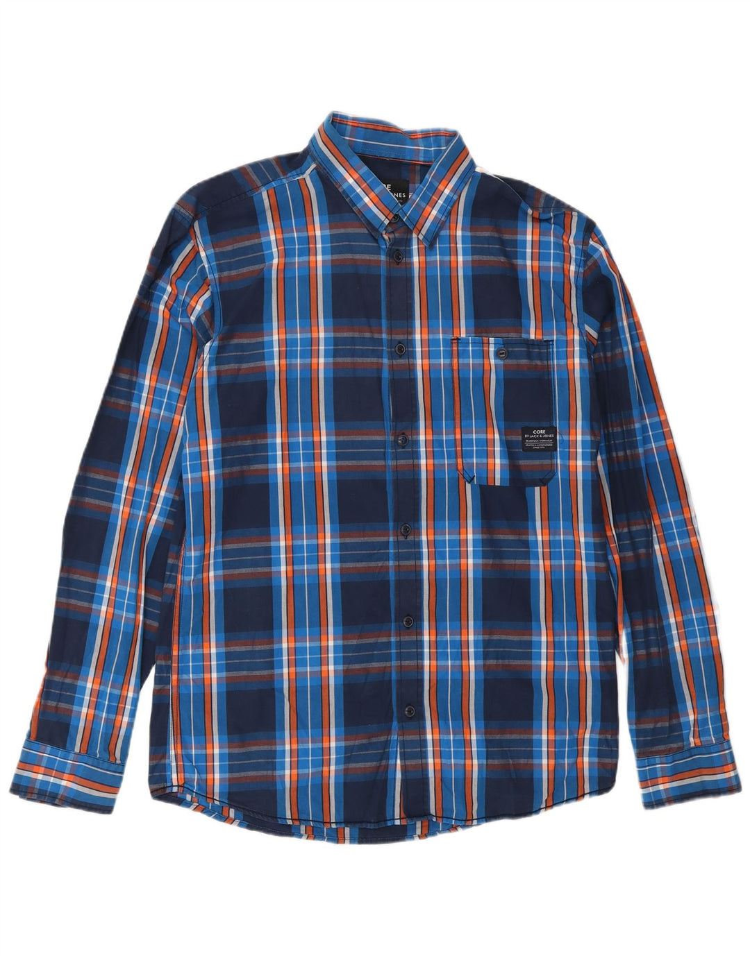 Camicia da uomo Jack & Jones in cotone a quadri grandi blu