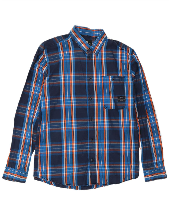 Camicia da uomo Jack & Jones in cotone a quadri grandi blu