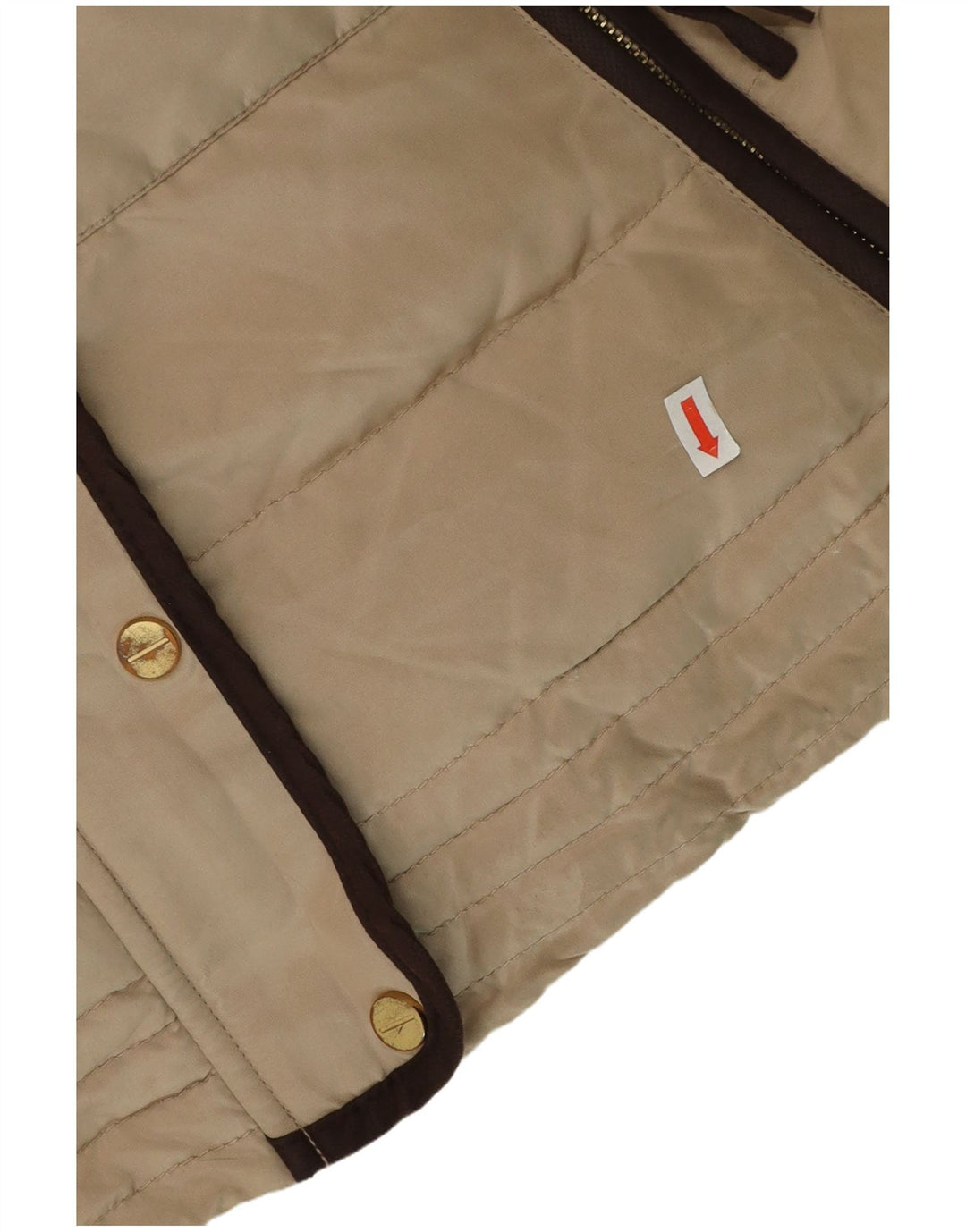 Giacca imbottita da donna Zara UK 18 XL Beige poliestere