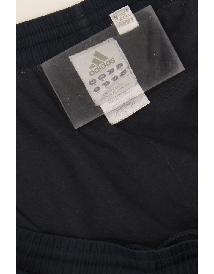 ADIDAS Mens Graphic Tracksuit Trousers Joggers 2XL Navy Blue Polyester Vintage Adidas and Second-Hand Adidas from Messina Hembry 