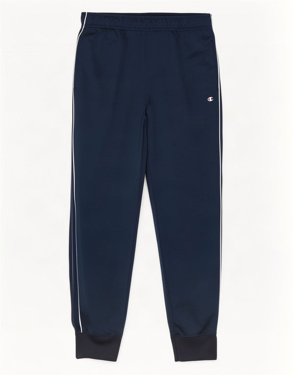 Pantaloni da tuta da uomo Champion, pantaloni da jogging, grandi, in poliestere blu navy