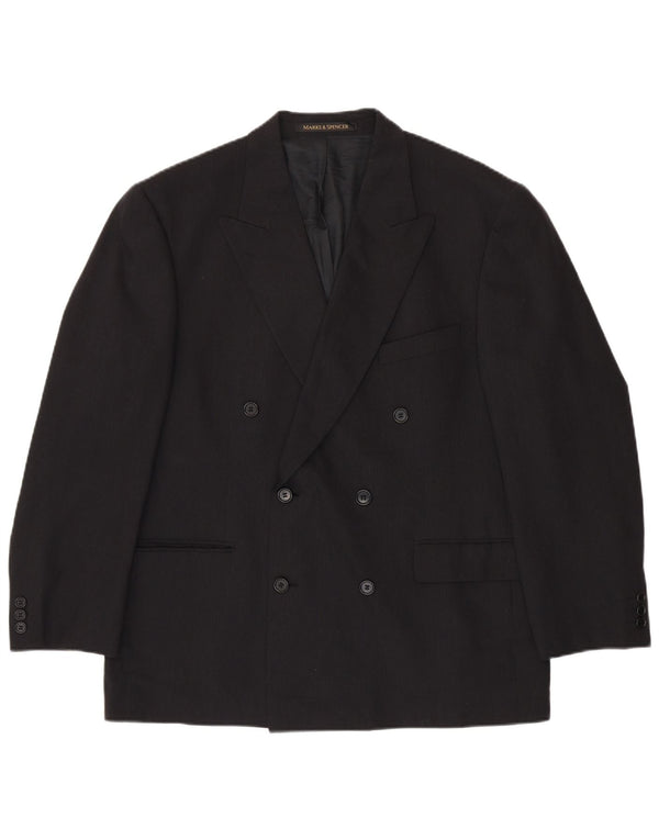 Giacca blazer doppiopetto da uomo Marks & Spencer UK 42 grande grigia