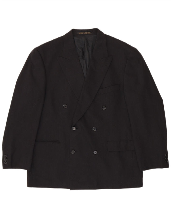Giacca blazer doppiopetto da uomo Marks & Spencer UK 42 grande grigia
