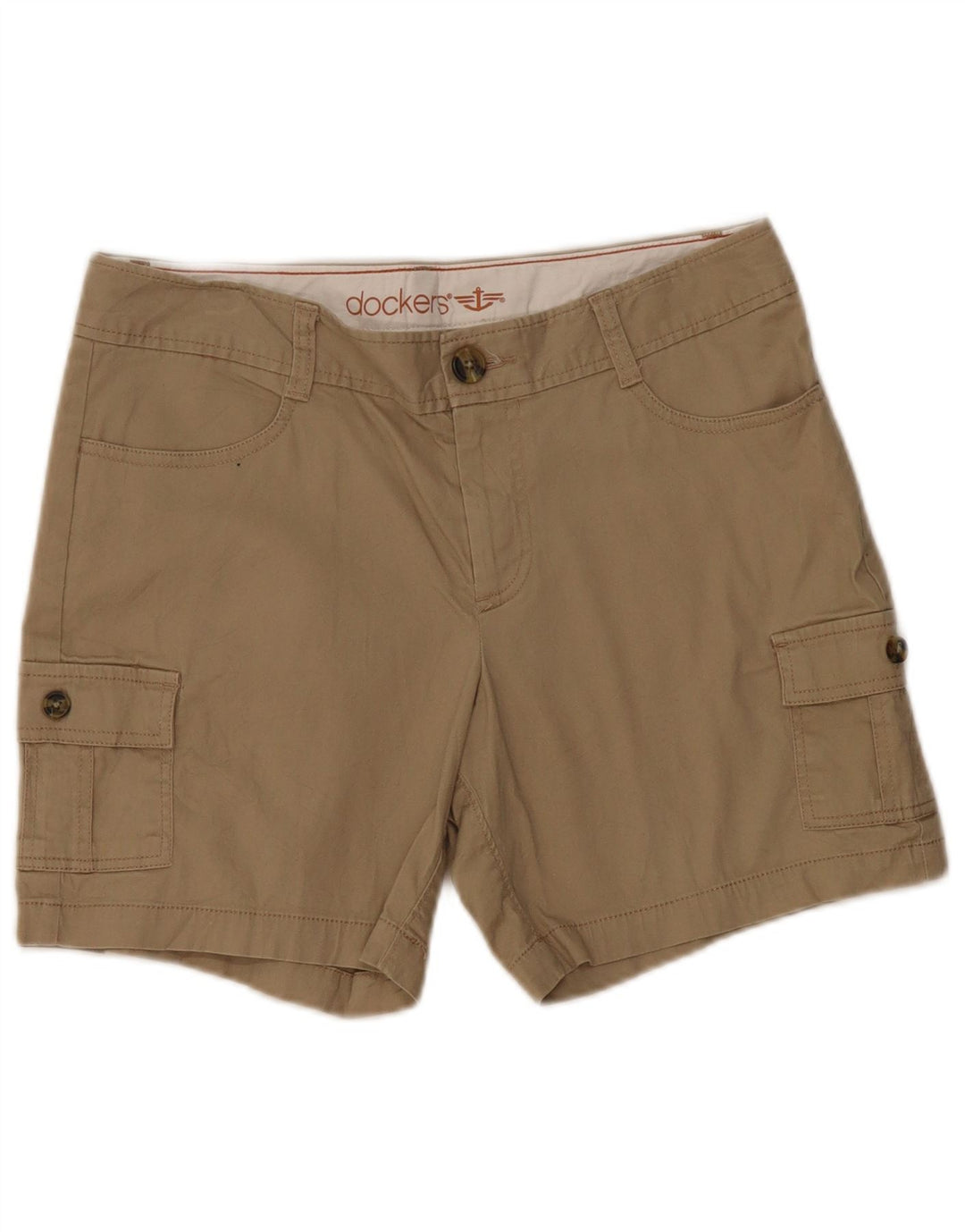 Pantaloncini cargo da donna Dockers US 8 medi W32 in cotone beige