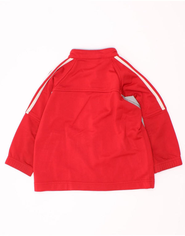 Giacca da tuta da bambino Adidas da bambino 12-18 mesi in poliestere rosso