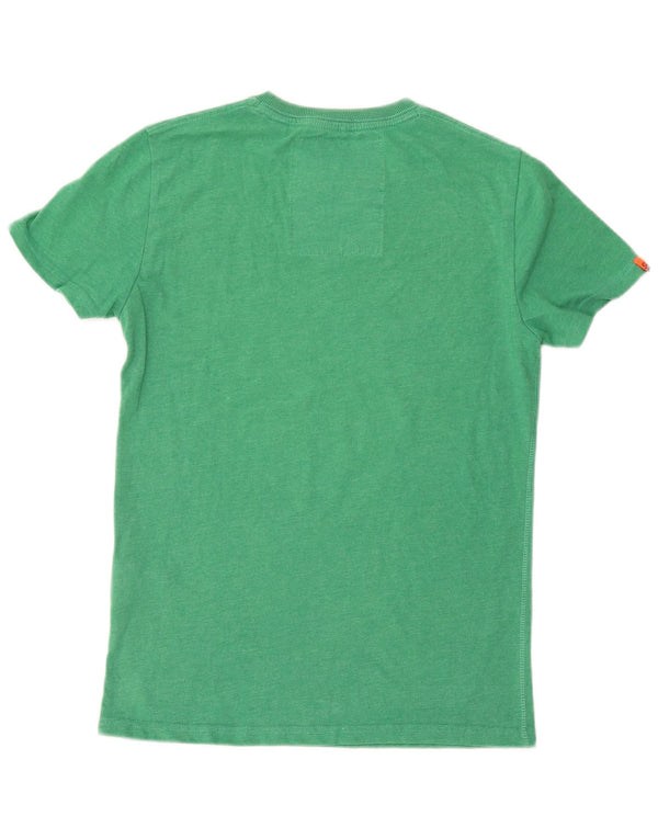 T-shirt grafica da uomo Superdry Top piccola in cotone verde