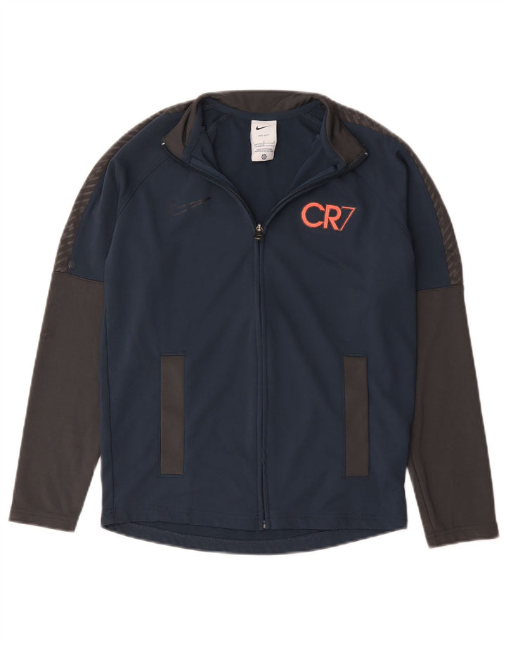 Giacca superiore della tuta da ragazzo Nike 12-13 anni grande blu navy