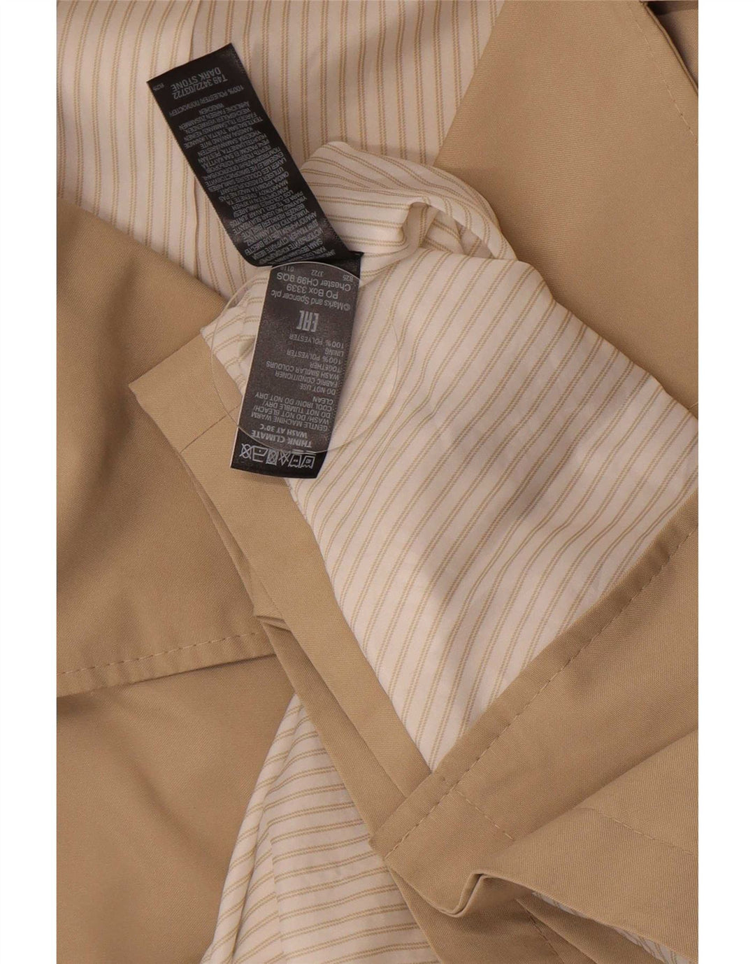 Trench da donna Marks & Spencer UK 14 grande poliestere beige